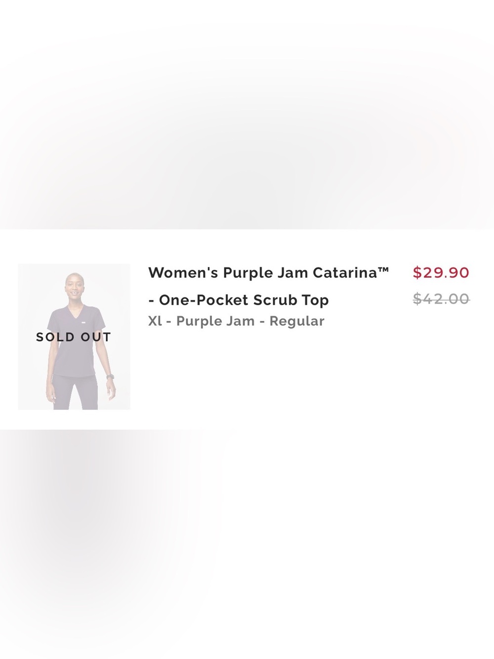 FIGS W Purple Jam Catarina One-Pocket Scrub Top - XL - Purple Jam